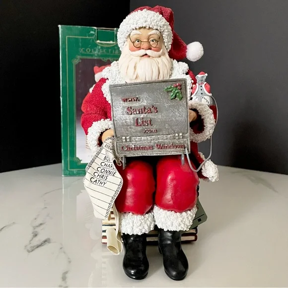 The New Millenium Santa - Computer Working Santa - Fabriche by Kurt Adler - Picture 3 of 12